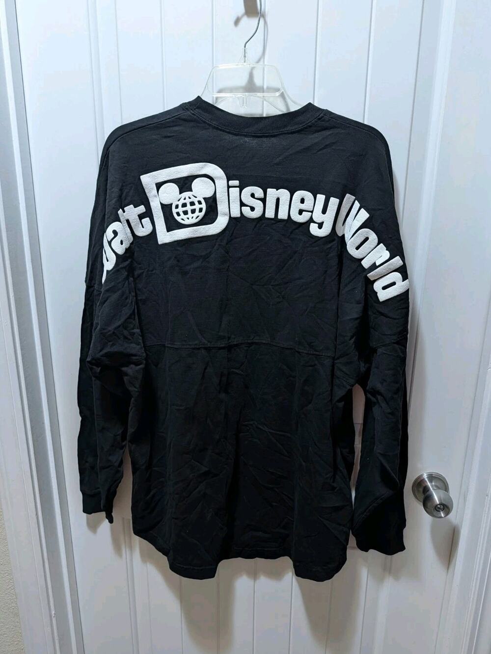 Disney Parks Walt Disney World Spirit Jersey Long Sleeve Shirt Black Oversized L